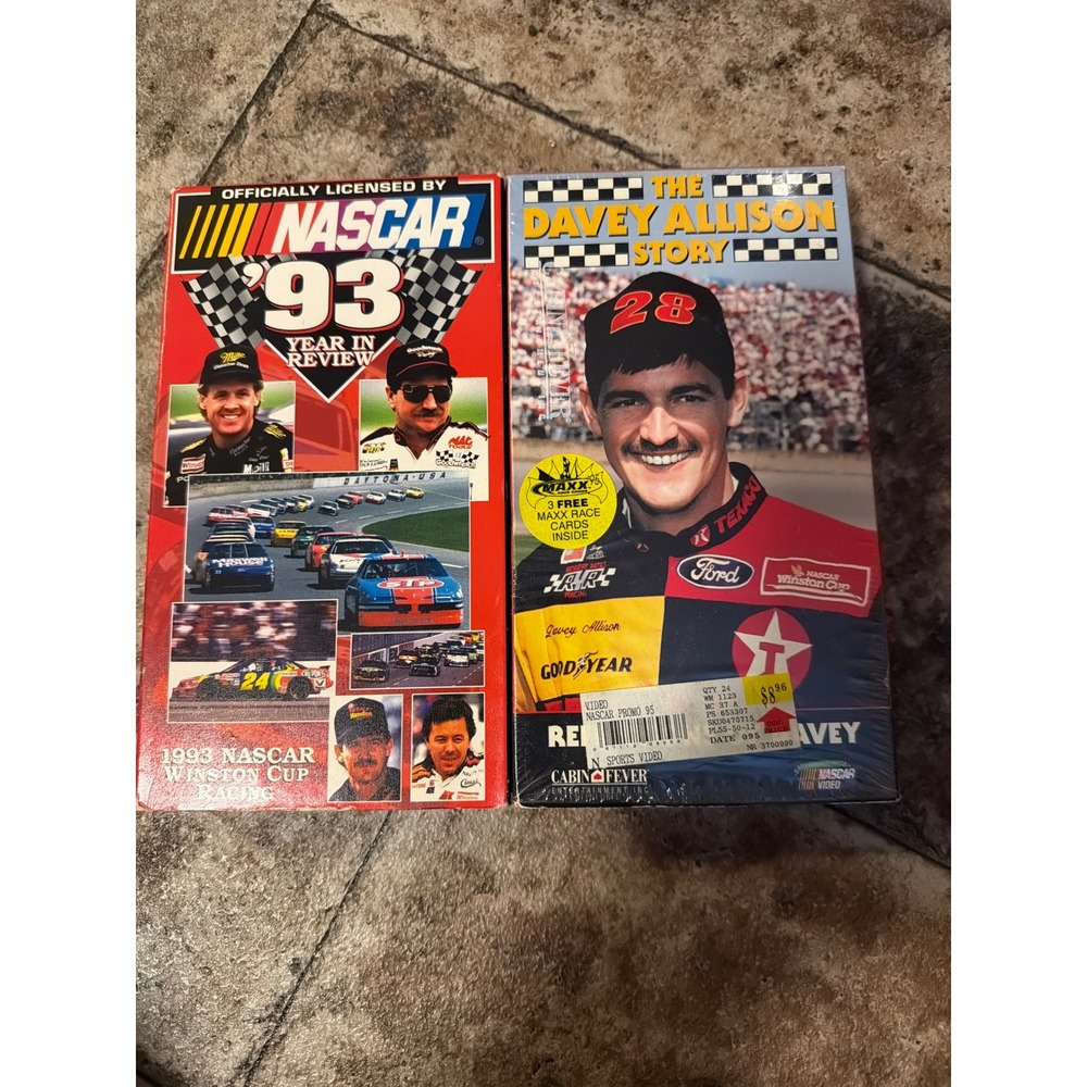 NASCAR 93 Year in Review & The Davey Allison Story VHS Bundle